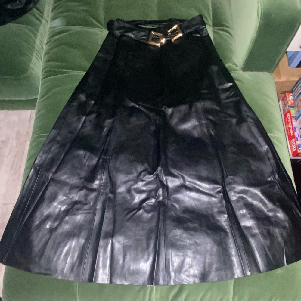 Zara faux leather long skirt